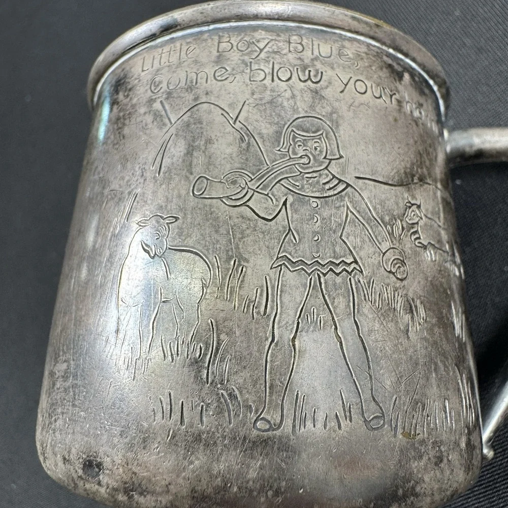 Little Boy Blue Silver Plated Mug Drinkware Cup Goblet - 2.5